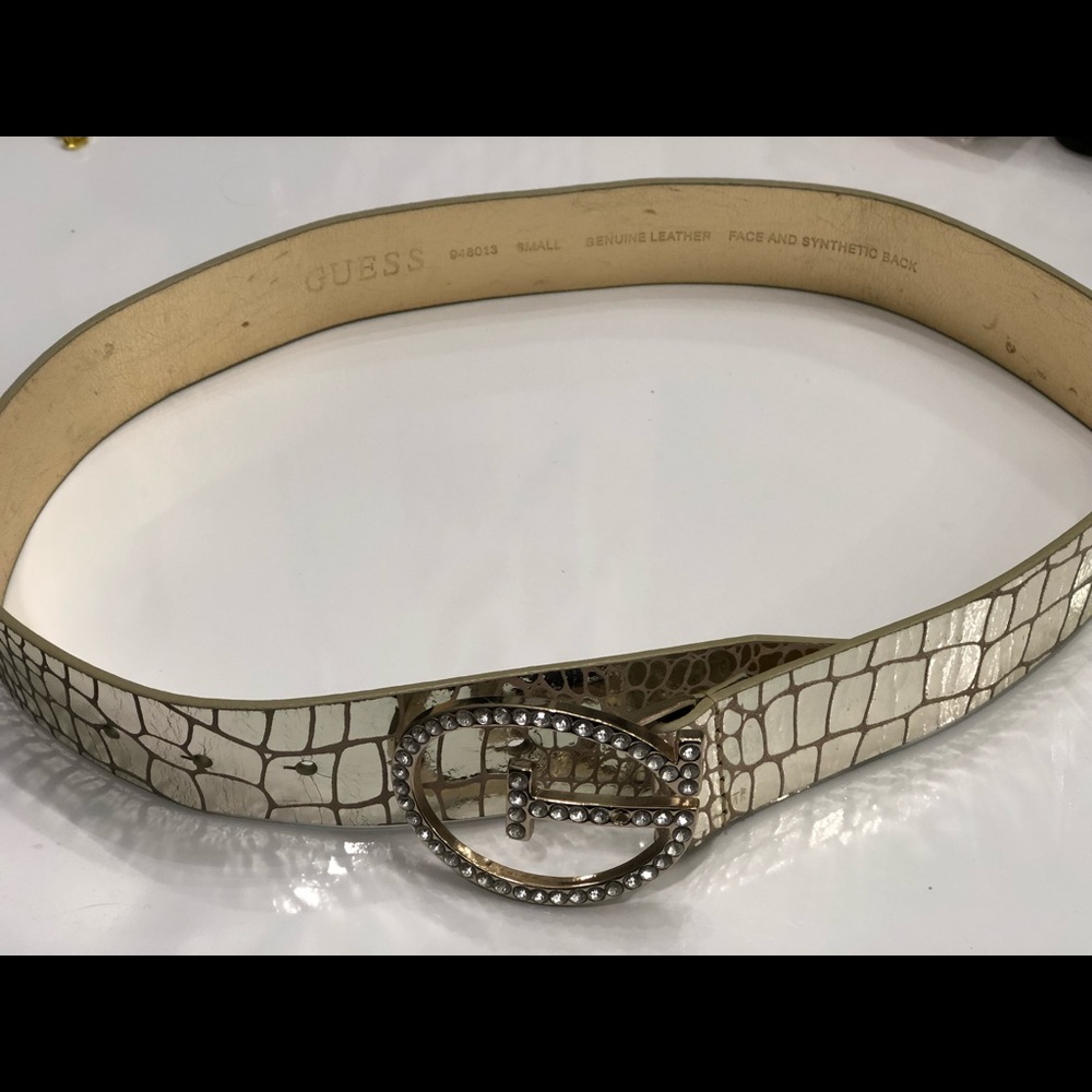 Golden guess belt with stones